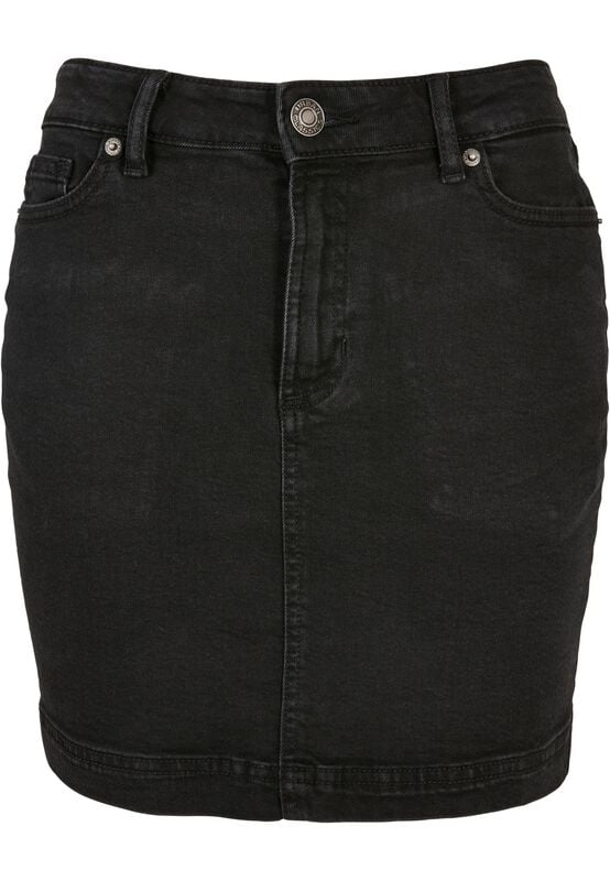 Jupe courte  de Urban Classics - Mini-Jupe En Jean Stretch - 26 à 34 - pour Femme - noir - Urban Classics