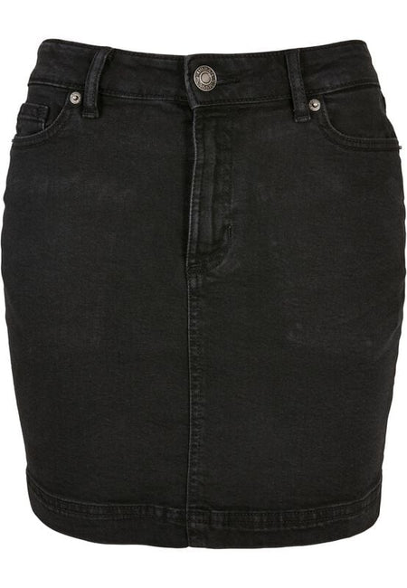 Jupe courte  de Urban Classics - Mini-Jupe En Jean Stretch - 26 à 34 - pour Femme - noir - Urban Classics