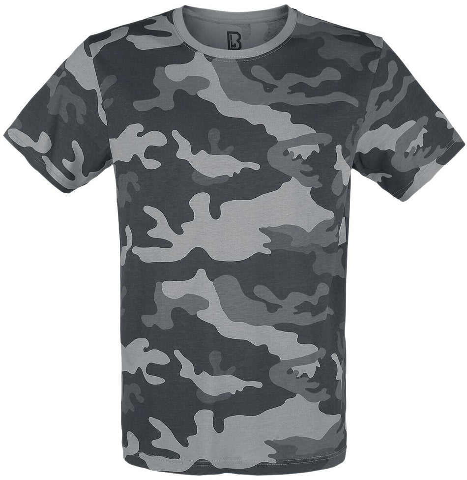 T-Shirt Manches courtes  de Brandit - T-Shirt Premium - S à 5XL - pour Homme - camouflage gris - Brandit