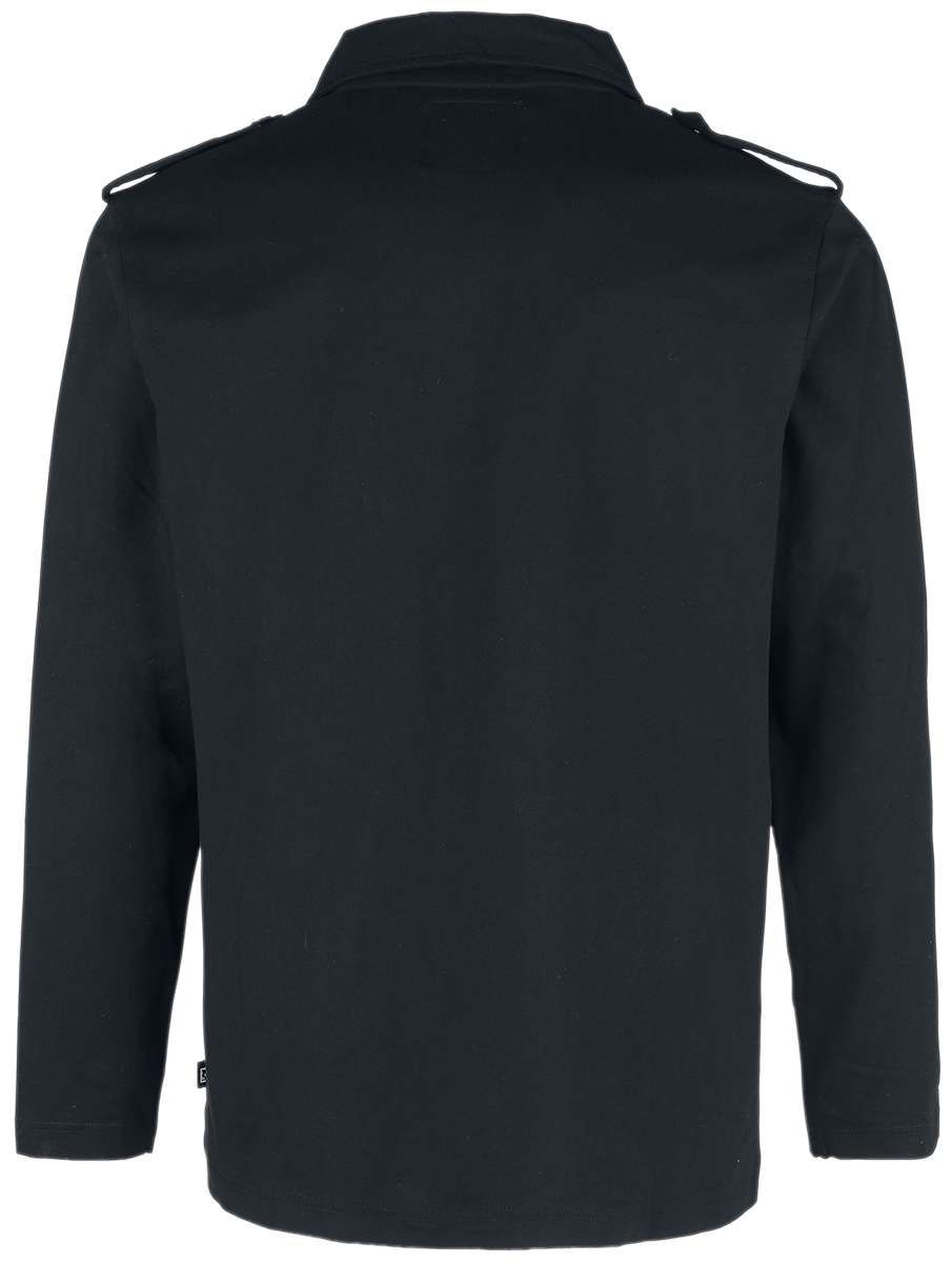 T-shirt manches longues  de Brandit - Chemise Polo Manches Longues Willis - M à 7XL - pour Homme - noir - Brandit - View 2