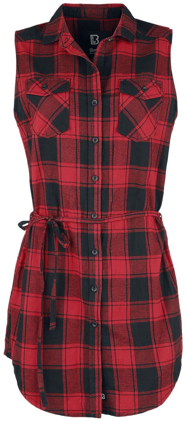 Top  de Brandit - Chemise Longue Sans Manches Gracey - XS à 5XL - pour Femme - rouge/noir - Brandit