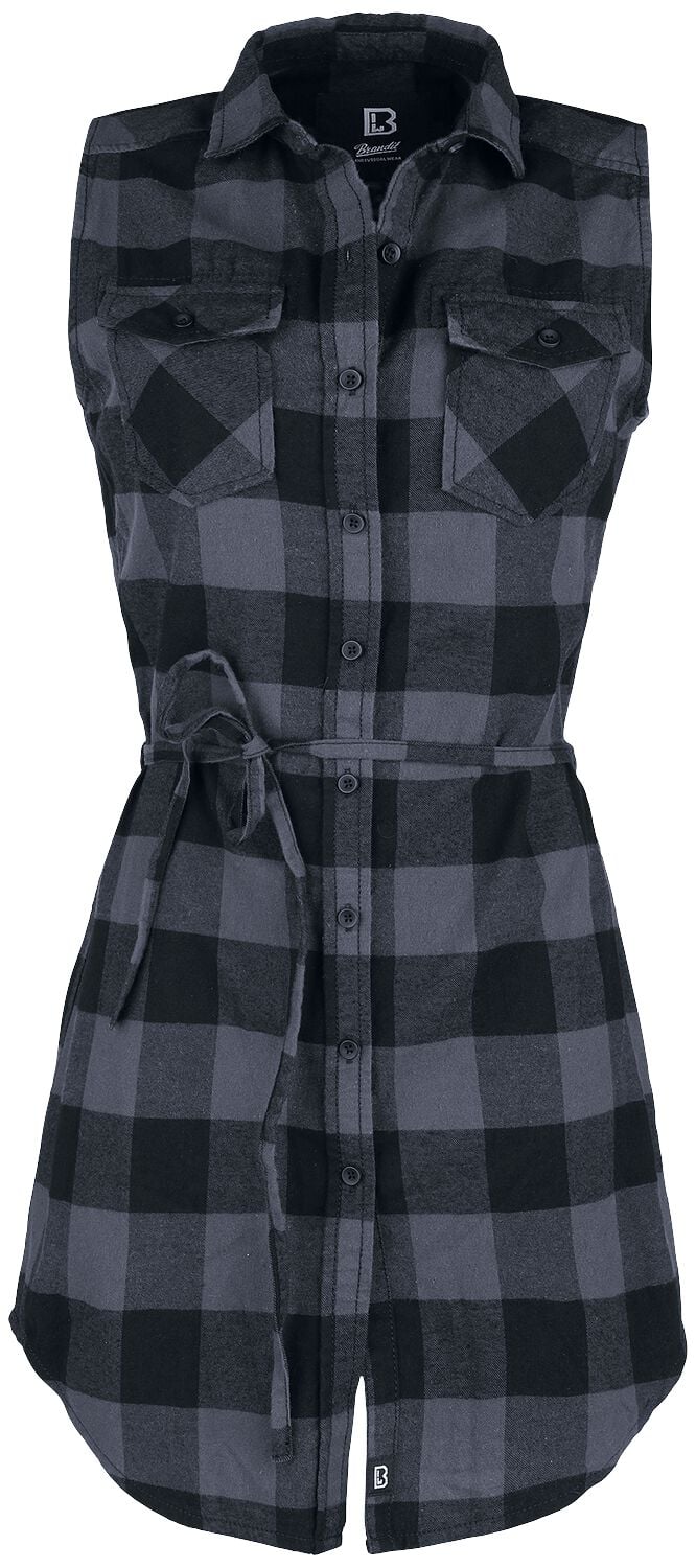Top  de Brandit - Chemise Longue Sans Manches Gracey - XS à 5XL - pour Femme - noir/gris - Brandit
