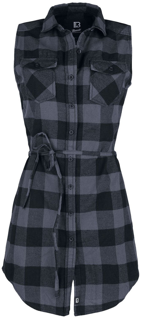 Top  de Brandit - Chemise Longue Sans Manches Gracey - XS à 5XL - pour Femme - noir/gris - Brandit