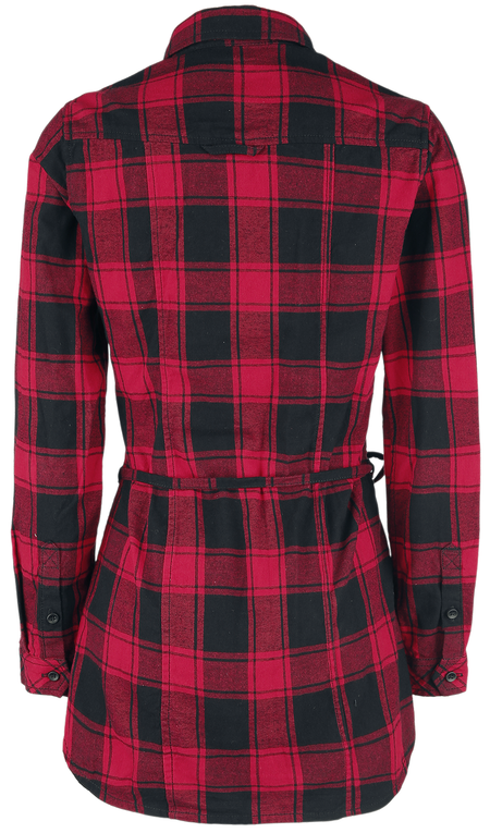 Chemise manches longues  de Brandit - Chemise Longue Lucy - XS à 5XL - pour Femme - rouge/noir - Brandit - View 2