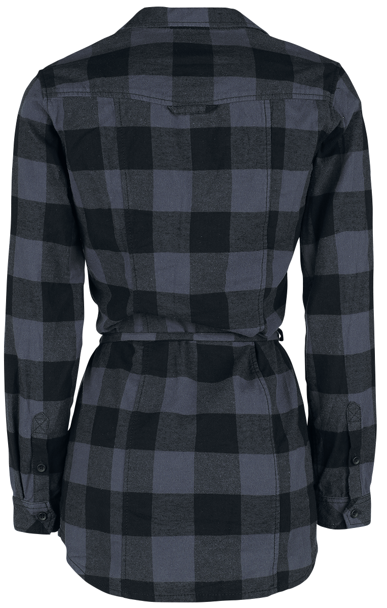 Chemise manches longues  de Brandit - Chemise Longue Lucy - XS à 5XL - pour Femme - noir/gris - Brandit - View 2