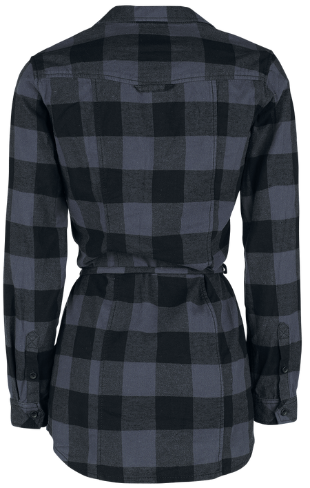 Chemise manches longues  de Brandit - Chemise Longue Lucy - XS à 5XL - pour Femme - noir/gris - Brandit - View 2