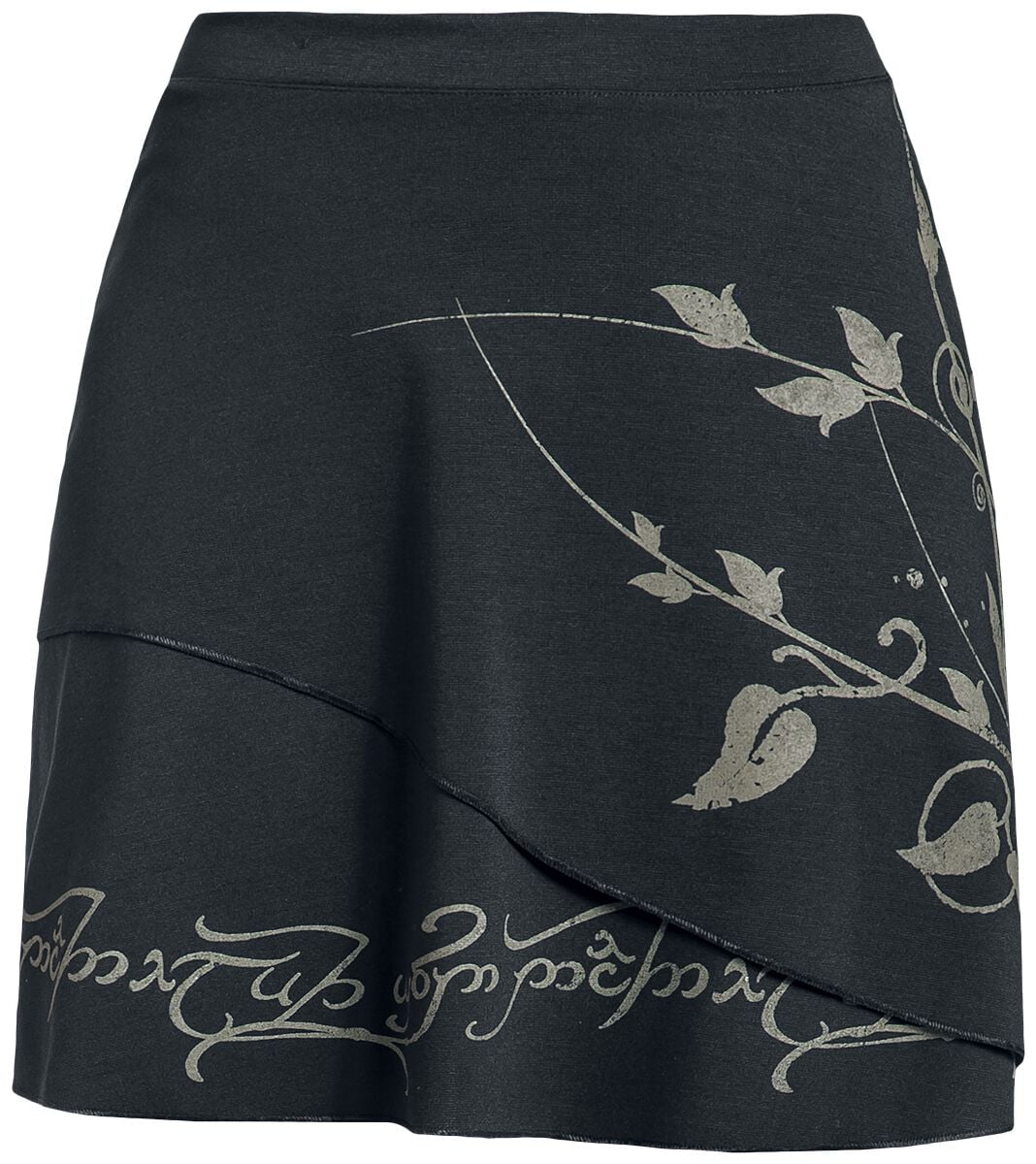 Jupe courte  de Le Seigneur Des Anneaux - Feuilles Elfiques - S à XXL - pour Femme - noir - Le Seigneur Des Anneaux