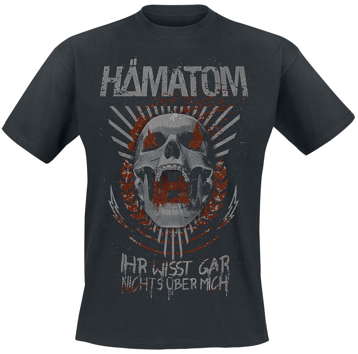 T-Shirt Manches courtes  de Hämatom - Ihr wisst gar nichts über mich - S à 5XL - pour Homme - noir - Hämatom