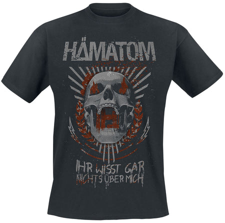T-Shirt Manches courtes  de Hämatom - Ihr wisst gar nichts über mich - S à 5XL - pour Homme - noir - Hämatom