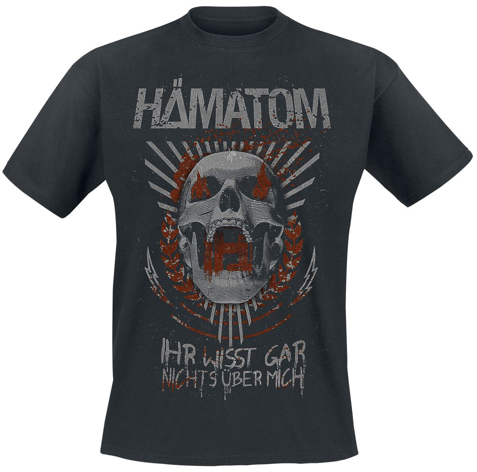 T-Shirt Manches courtes  de Hämatom - Ihr wisst gar nichts über mich - S à 5XL - pour Homme - noir - Hämatom