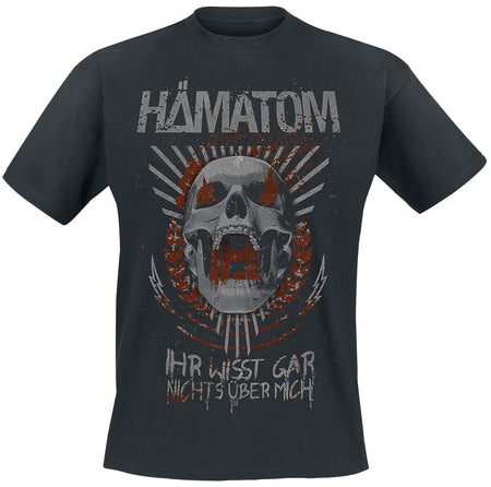 T-Shirt Manches courtes  de Hämatom - Ihr wisst gar nichts über mich - S à 5XL - pour Homme - noir - Hämatom