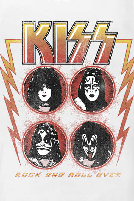 Débardeur  de Kiss - Rock And Roll Over Lightning - S à M - pour Homme - blanc - Kiss - View 2