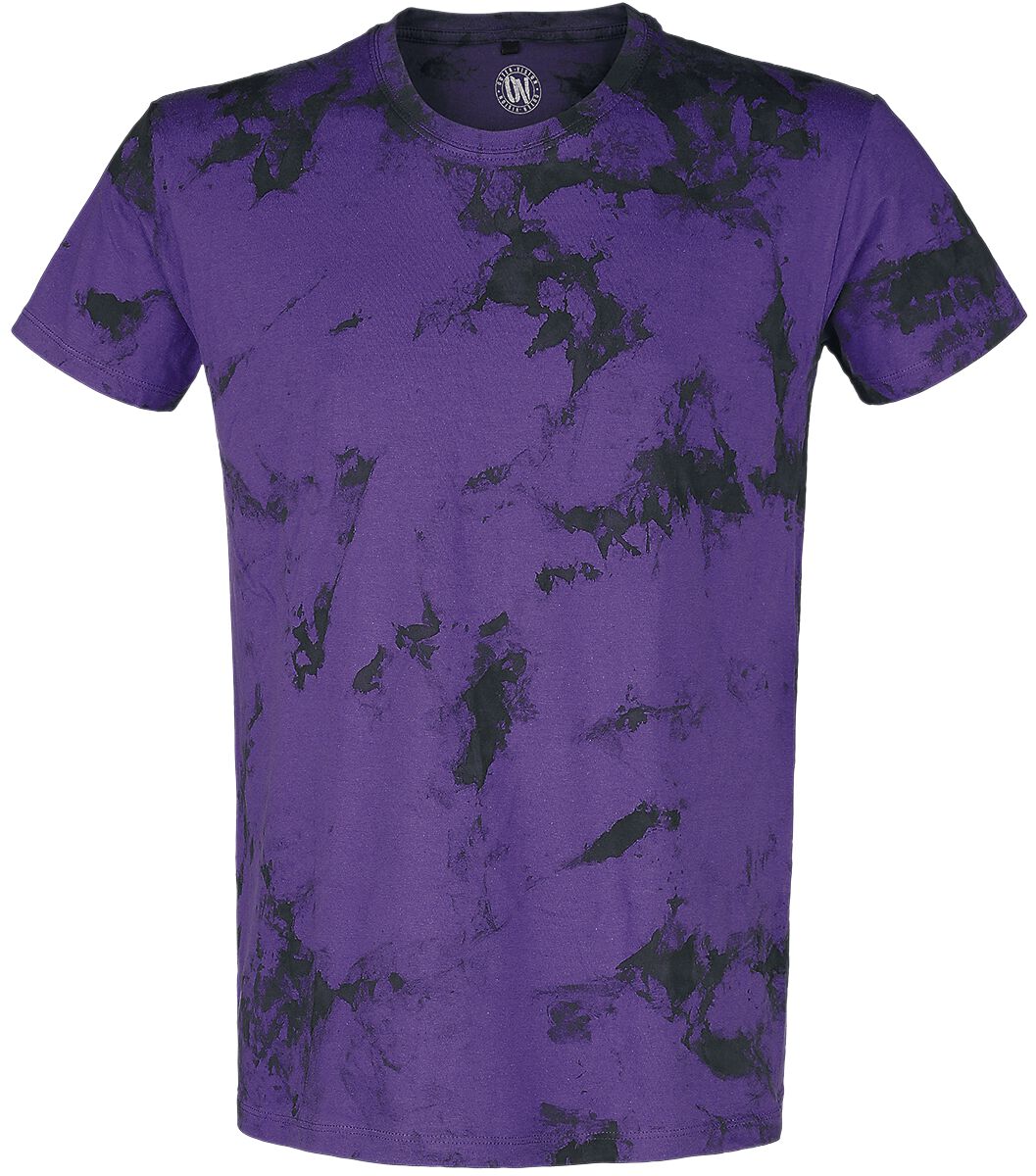 T-Shirt Manches courtes  de Outer Vision - T-Shirt Homme - S à XXL - pour Homme - noir/lilas - Outer Vision