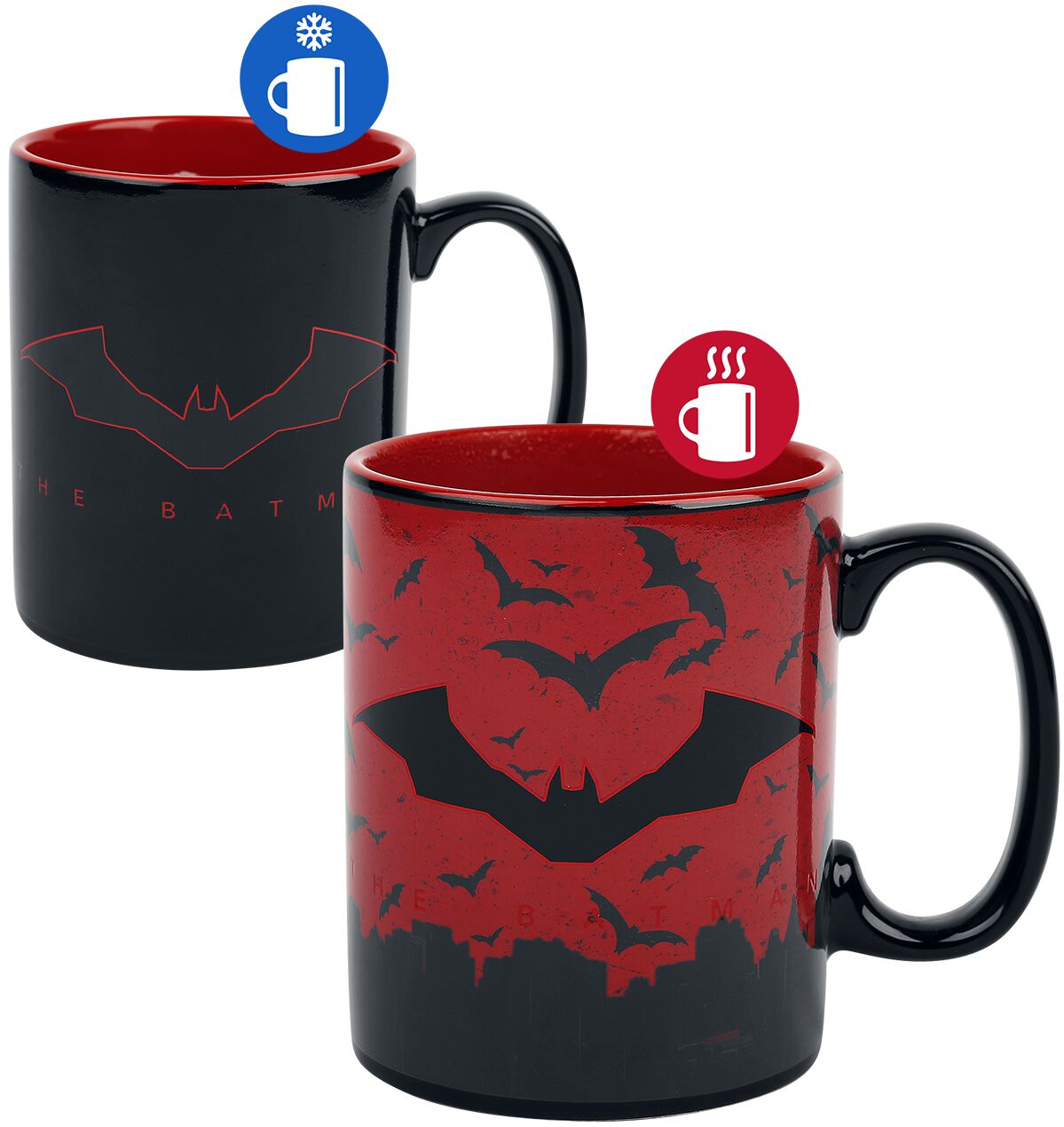 Mug  de Batman - The Batman - Mug Thermoréactif - pour Unisexe - noir/rouge - Batman