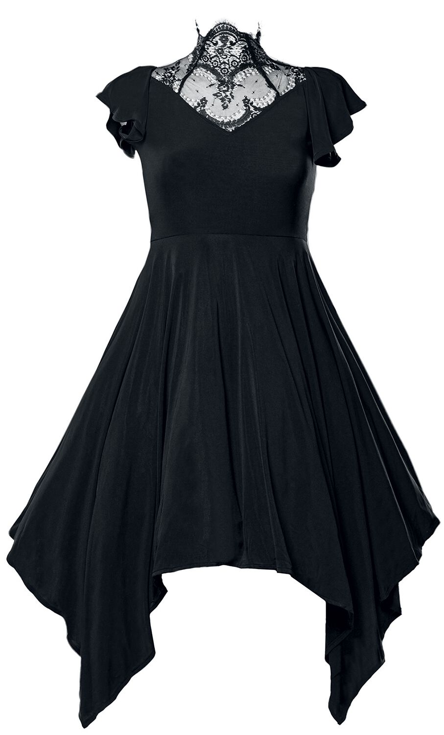 Robe mi-longue Gothic de Ocultica - Gothic - Dress - L à 4XL - pour Femme - noir - Ocultica