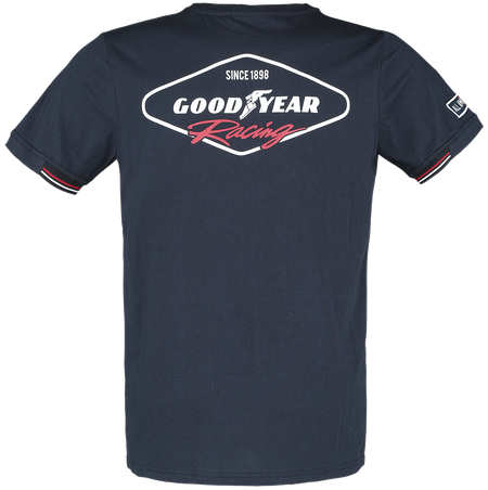 T-Shirt Manches courtes Rockabilly de GoodYear - T-Shirt Homme Confortable - S à 3XL - pour Homme - marine - Goodyear - View 2