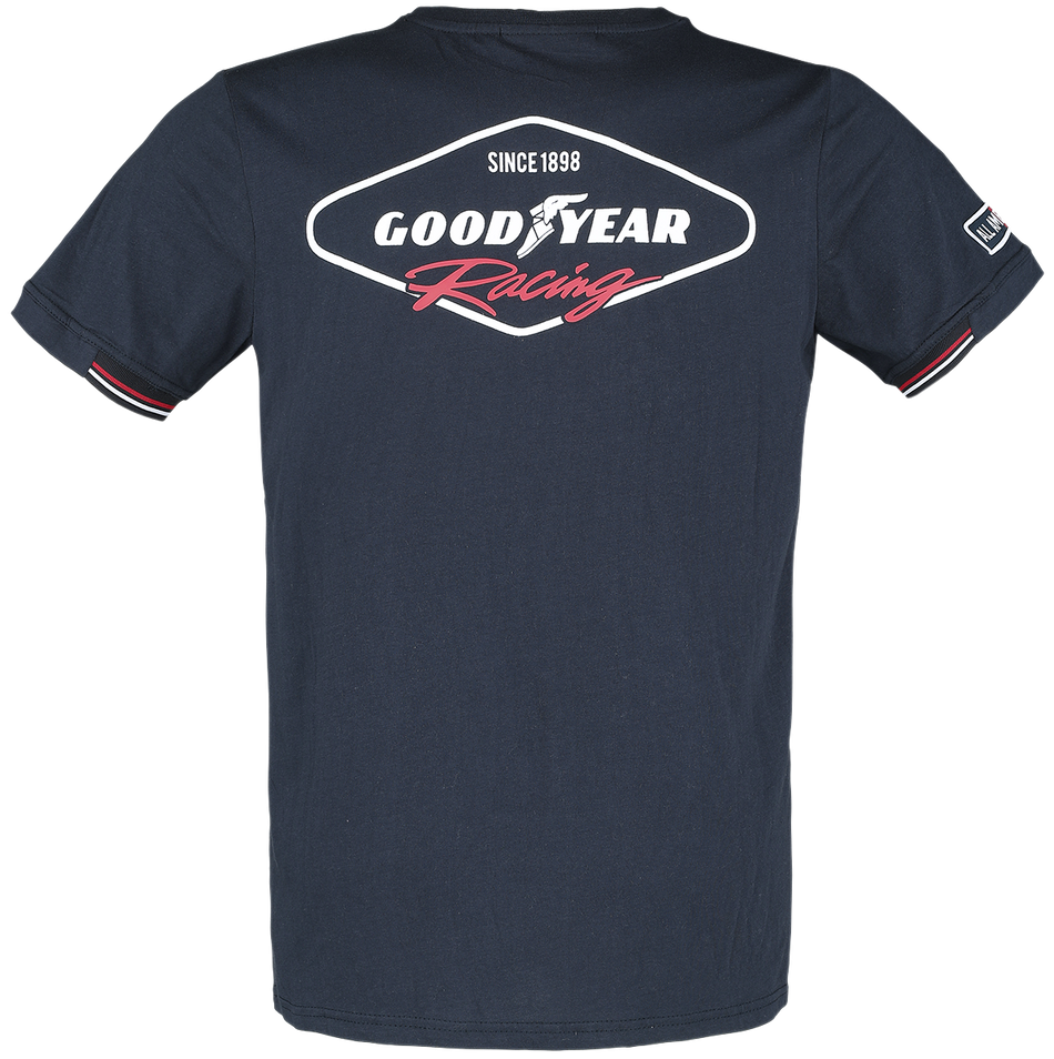 T-Shirt Manches courtes Rockabilly de GoodYear - T-Shirt Homme Confortable - S à 3XL - pour Homme - marine - Goodyear - View 2