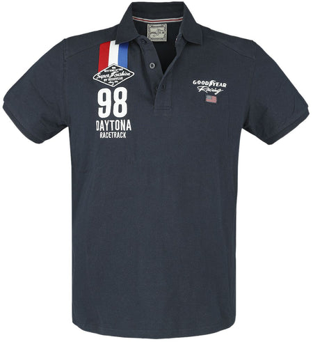 Polo Rockabilly de GoodYear - Polo Homme - S à XXL - pour Homme - marine - Goodyear