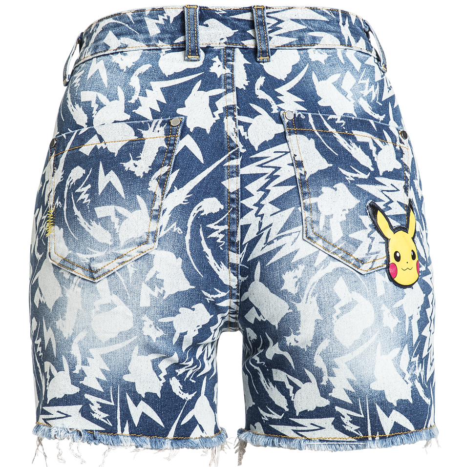 Short Gaming de Pokémon - Pikachu - Retro Summer - 27 à 29 - pour Femme - bleu - Pokémon - View 2