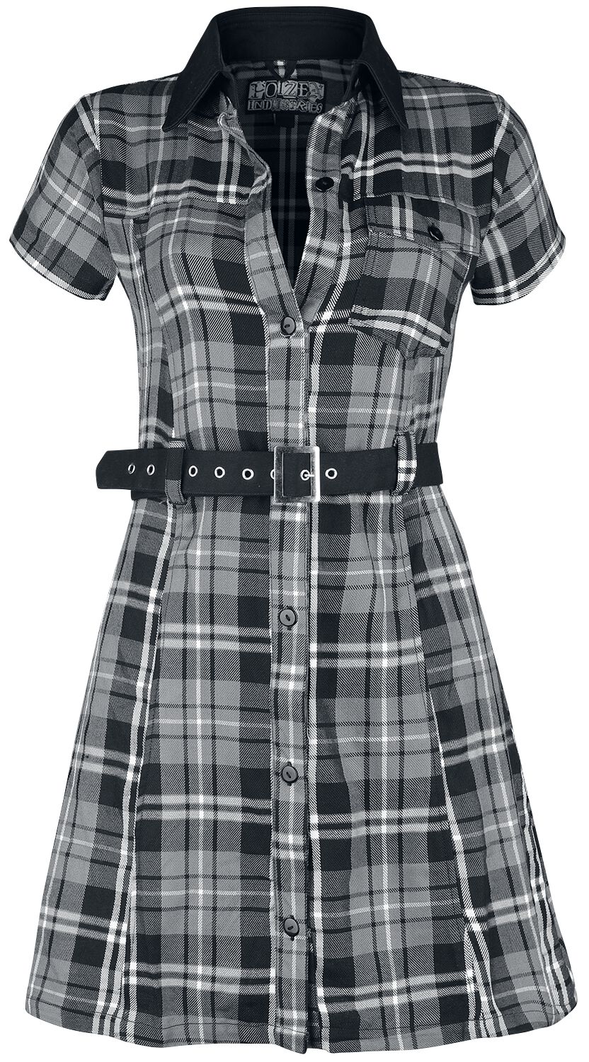 Robe courte  de Poizen Industries - Robe Adelaide - XS à XXL - pour Femme - noir/gris/blanc - Poizen Industries