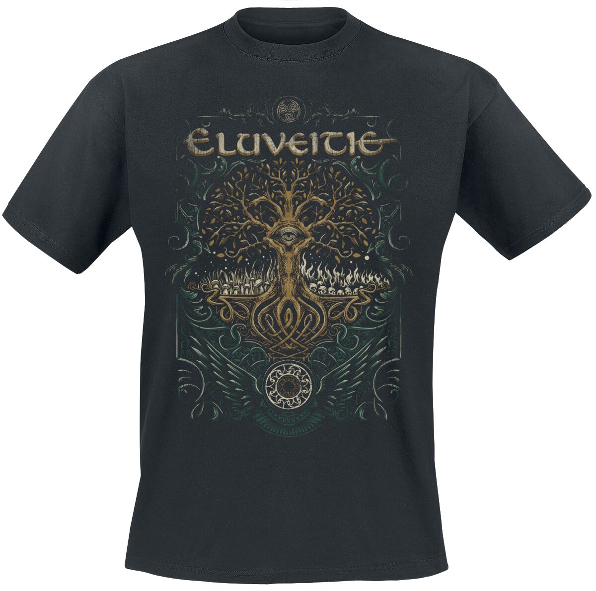 T-Shirt Manches courtes  de Eluveitie - Celtic Tree - S à XXL - pour Homme - noir - Eluveitie