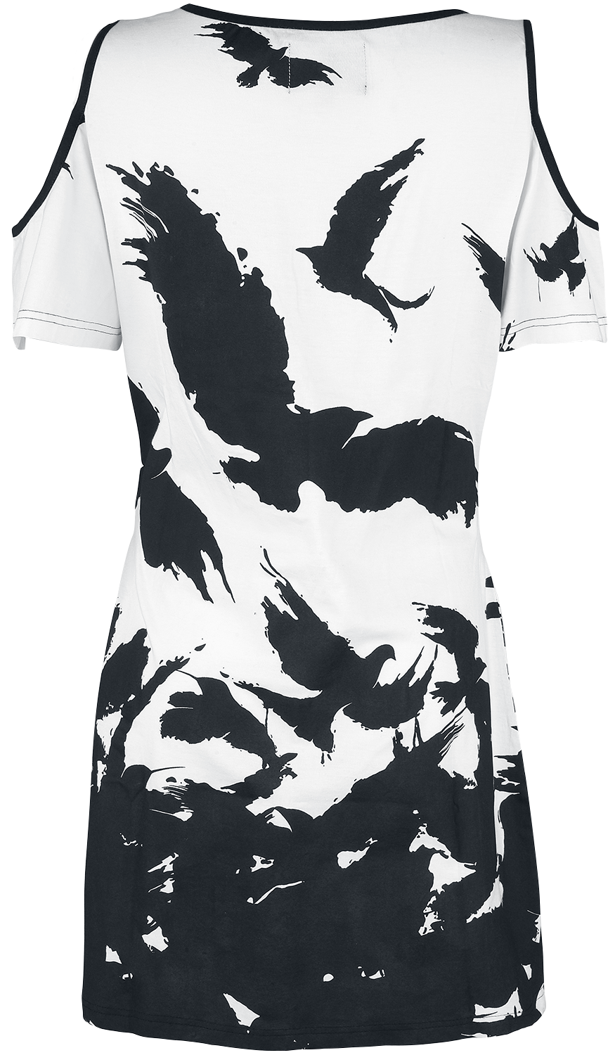 T-Shirt Manches courtes Gothic de Vixxsin - Haut Night Of The Crow - XS à XXL - pour Femme - noir/blanc - Vixxsin - View 2