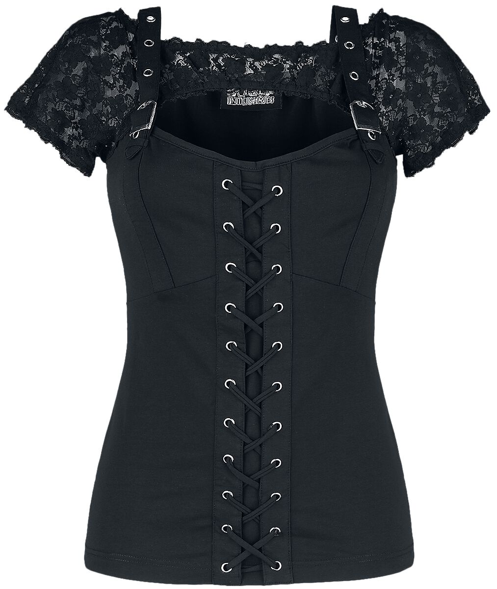T-Shirt Manches courtes Gothic de Poizen Industries - Haut Moral - S à XXL - pour Femme - noir - Poizen Industries