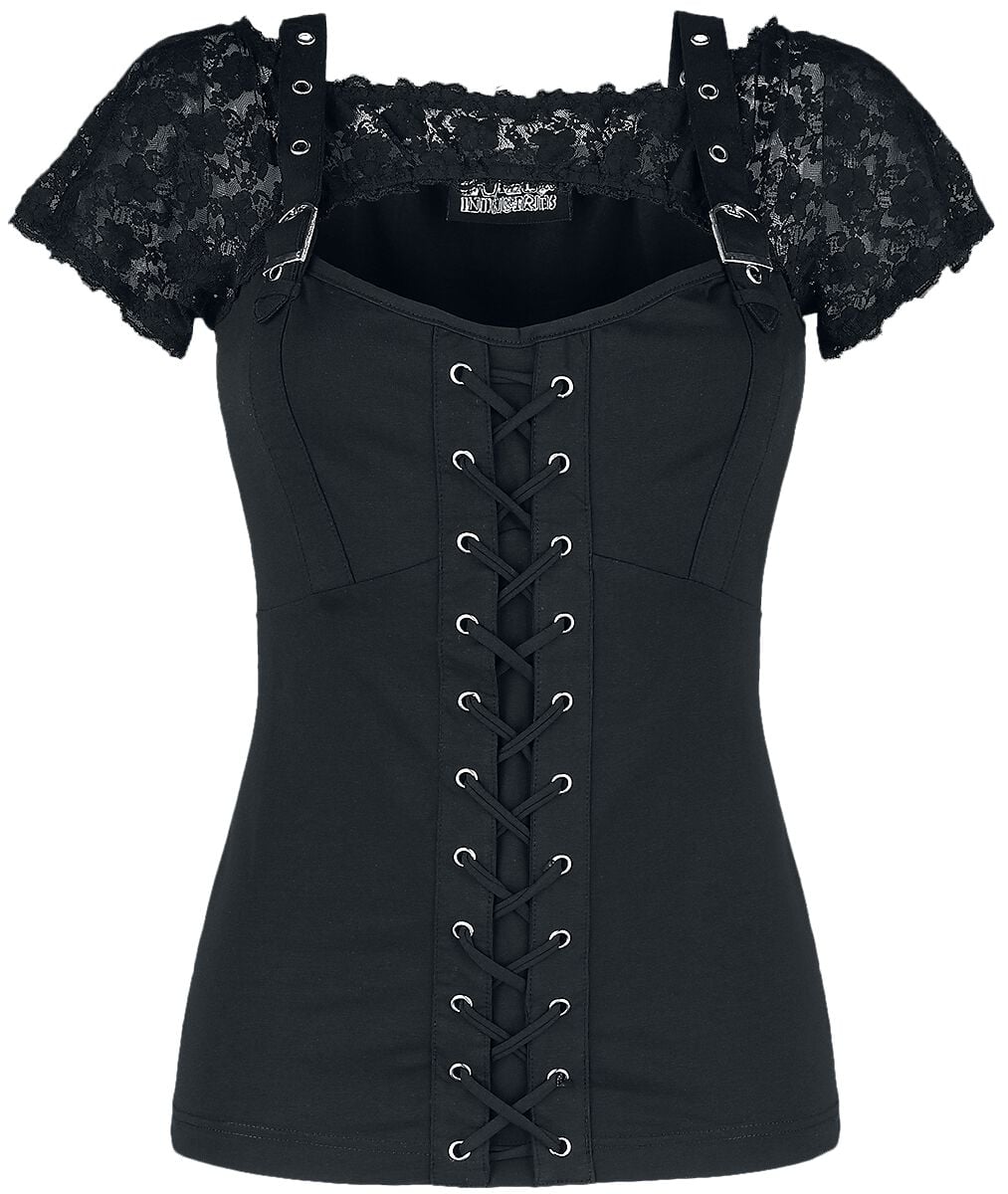 T-Shirt Manches courtes Gothic de Poizen Industries - Haut Moral - S à XXL - pour Femme - noir - Poizen Industries