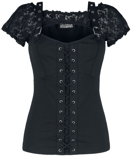 T-Shirt Manches courtes Gothic de Poizen Industries - Haut Moral - S à XXL - pour Femme - noir - Poizen Industries