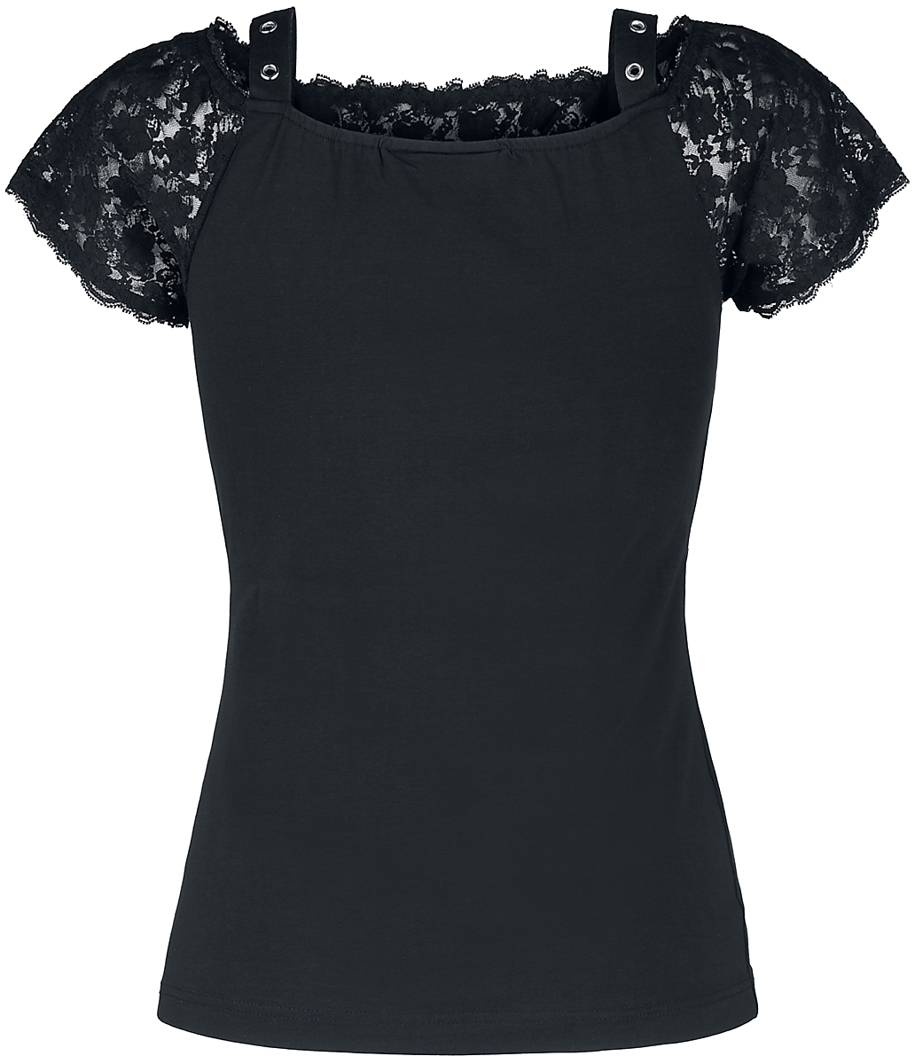 T-Shirt Manches courtes Gothic de Poizen Industries - Haut Moral - S à XXL - pour Femme - noir - Poizen Industries - View 2