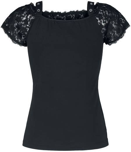T-Shirt Manches courtes Gothic de Poizen Industries - Haut Moral - S à XXL - pour Femme - noir - Poizen Industries - View 2