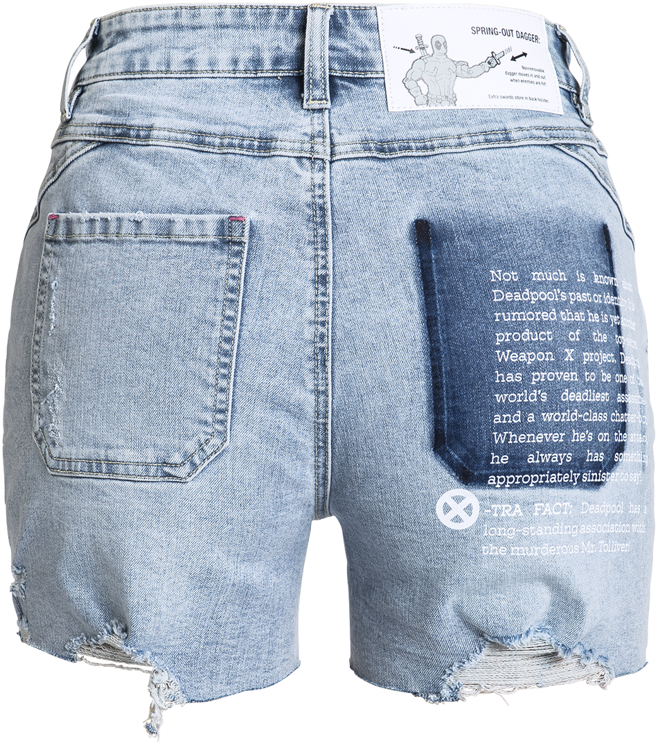 Short  de Deadpool - 90 - 27 à 28 - pour Femme - jean/bleu - Deadpool - View 2