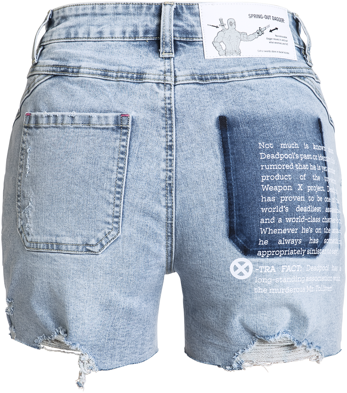 Short  de Deadpool - 90 - 27 - pour Femme - jean/bleu - Deadpool - View 2