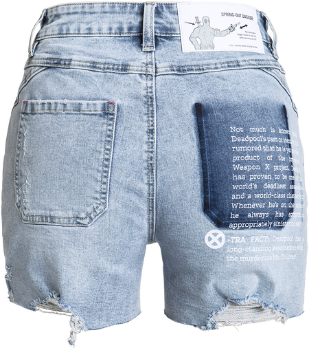 Short  de Deadpool - 90 - 27 - pour Femme - jean/bleu - Deadpool - View 2