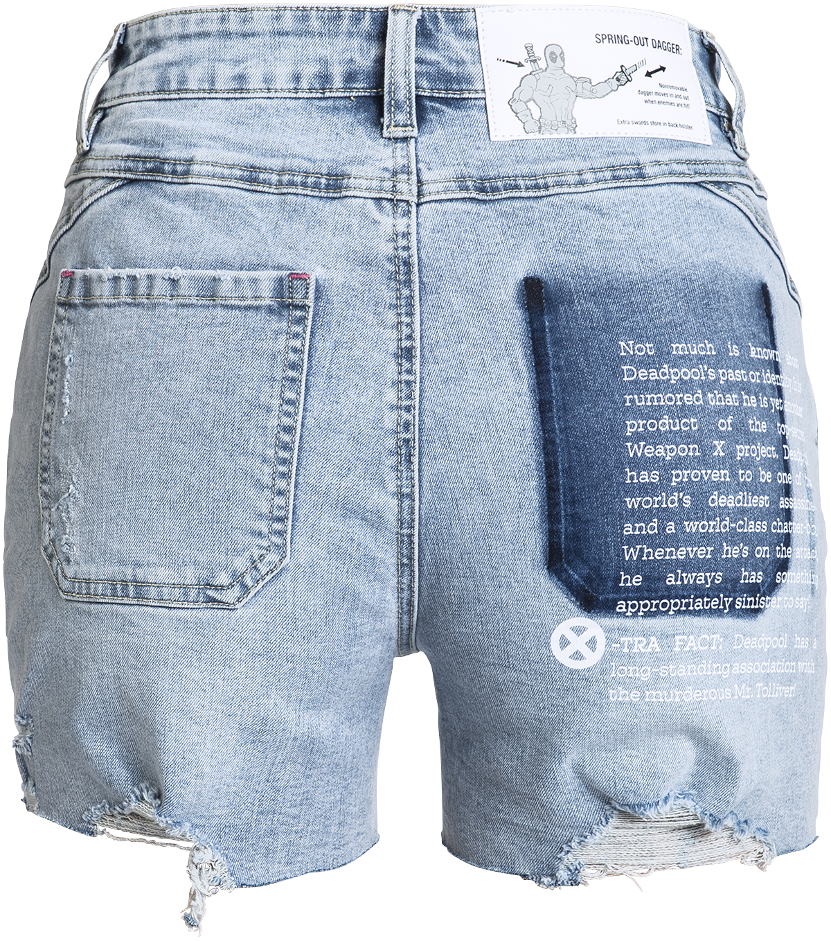 Short  de Deadpool - 90 - 27 à 28 - pour Femme - jean/bleu - Deadpool - View 2