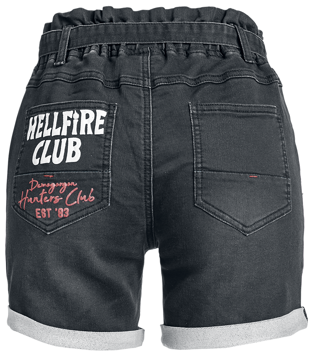 Short  de Stranger Things - Hellfire Club - 27 à 31 - pour Femme - jean foncé - Stranger Things - View 2