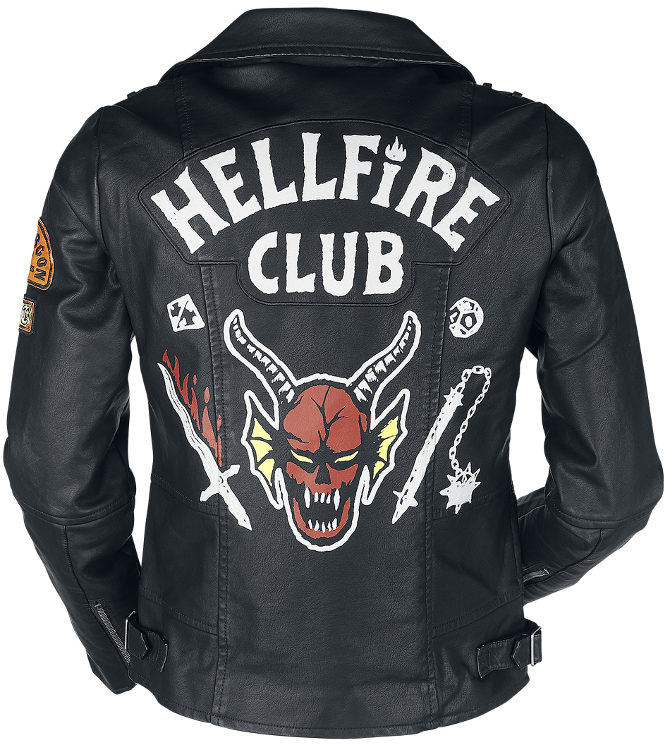 Veste en imitation cuir Gothic de Stranger Things - Hellfire Club - L - pour Femme - noir - Stranger Things - View 2
