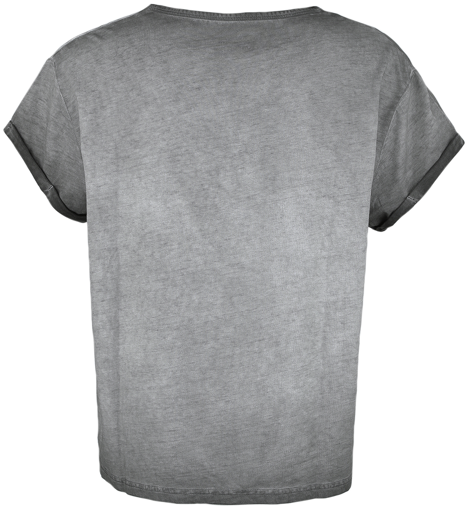 T-Shirt Manches courtes  de Collection Premium EMP - T-shirt avec broderie EMP & délavage - S - pour Femme - noir - Collection Premium EMP - View 2