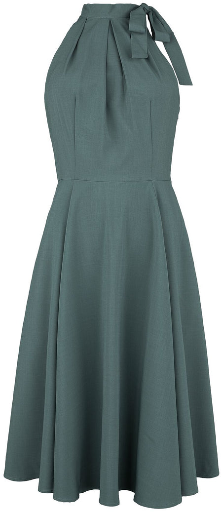 Robe mi-longue Rockabilly de H&R London - Robe Swing Kira - XS à XXL - pour Femme - vert - H&R London