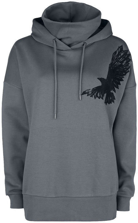 Sweat-shirt à capuche  de Black Premium by EMP - Sweat à Capuche avec Col Montant Intégré - S à 5XL - pour Femme - gris - Black Premium by EMP