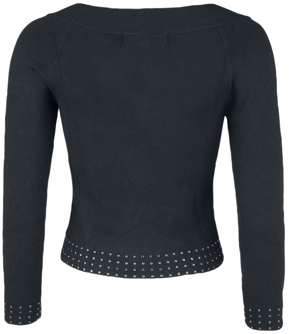 Pull tricoté  de Black Premium by EMP - Sweat Clouté - L à XXL - pour Femme - noir - Black Premium by EMP - View 2