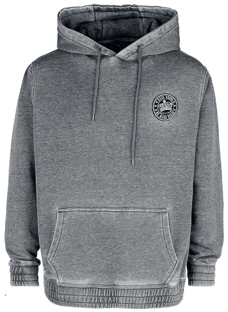 Sweat-shirt à capuche  de Rock Rebel by EMP - Sweat à Capuche Délavé - S à M - pour Homme - gris - Rock Rebel by EMP