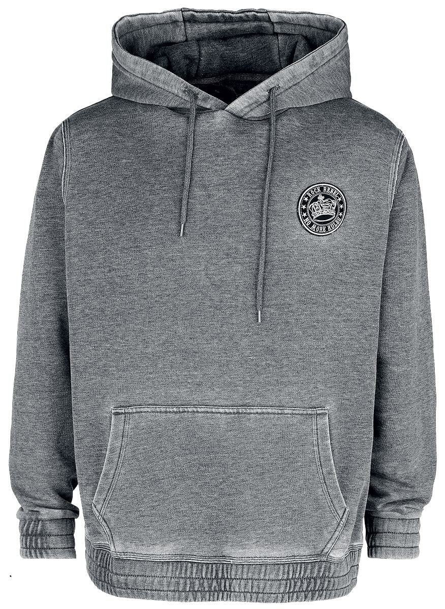Sweat-shirt à capuche  de Rock Rebel by EMP - Sweat à Capuche Délavé - S à M - pour Homme - gris - Rock Rebel by EMP
