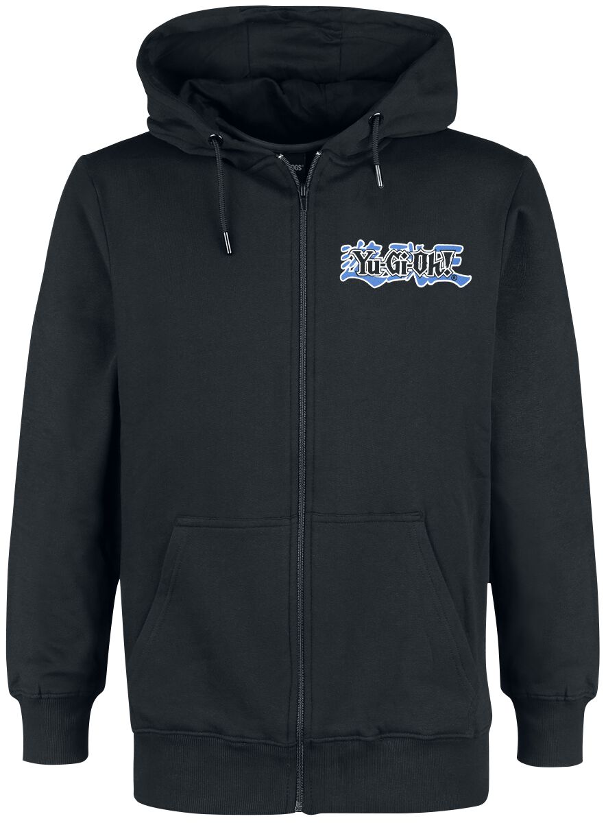 Sweat-shirt à capuche Gaming de Yu-Gi-Oh! - Yu-Gi-Oh! Dragon Blanc aux Yeux Bleus - S à L - pour Homme - noir - Yu-Gi-Oh!