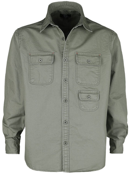 Chemise manches longues  de RED by EMP - Haut manches longues militaire - S à M - pour Homme - vert - RED by EMP