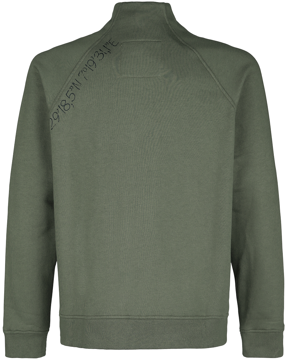 Sweat-shirt  de RED by EMP - Sweat avec fermetures Éclair latérales - S à XL - pour Homme - vert foncé - RED by EMP - View 2