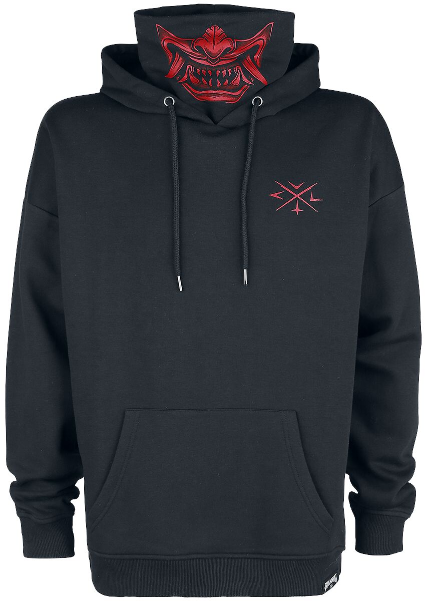Sweat-shirt à capuche Gothic de Black Blood by Gothicana - Sweat à capuche avec col montant intégré - S à 5XL - pour Homme - noir - Black Blood by Gothicana