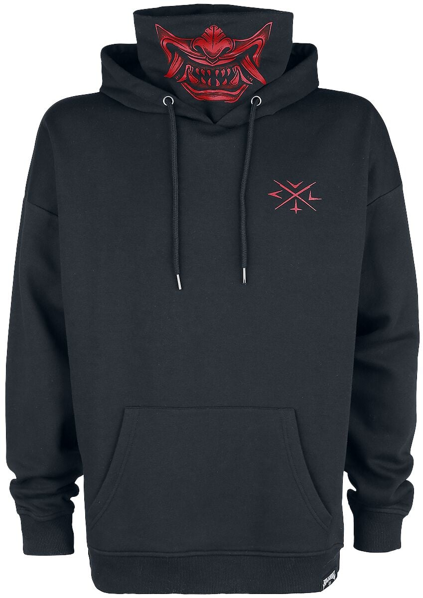 Sweat-shirt à capuche Gothic de Black Blood by Gothicana - Sweat à capuche avec col montant intégré - S à 5XL - pour Homme - noir - Black Blood by Gothicana
