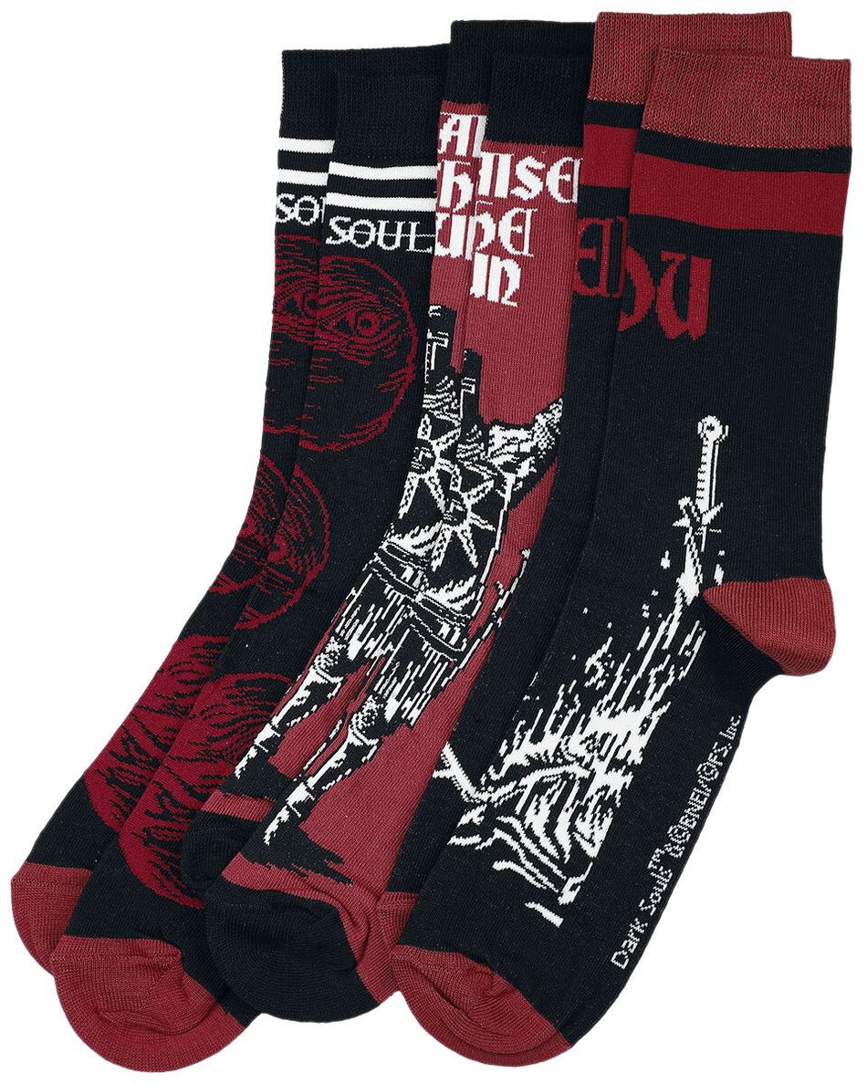 Chaussettes Gaming de Dark Souls - Bonfire - EU39-42 à EU 43-46 - pour Homme - multicolore - Dark Souls