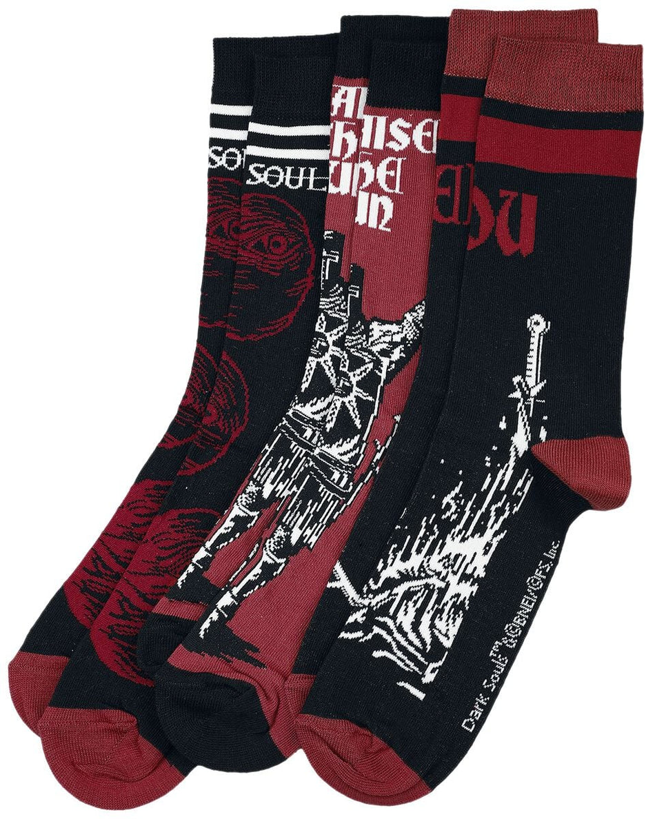 Chaussettes Gaming de Dark Souls - Bonfire - EU39-42 à EU 43-46 - pour Homme - multicolore - Dark Souls